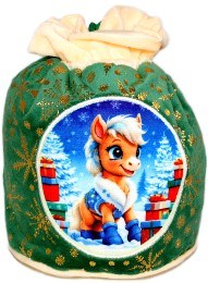 Купить сладкие новогодние подарки в мешочках или рюкзаках в год Лошади