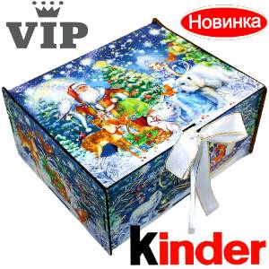 Сладкий подарок на Новый Год в картонной упаковке весом 1200 грамм по цене 2223 руб в Воронеже