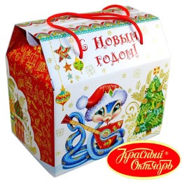 Детский новогодний подарок в картонной упаковке весом 950 грамм по цене 1108 руб в Воронеже